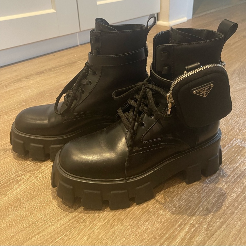 Authentic Prada combat boots